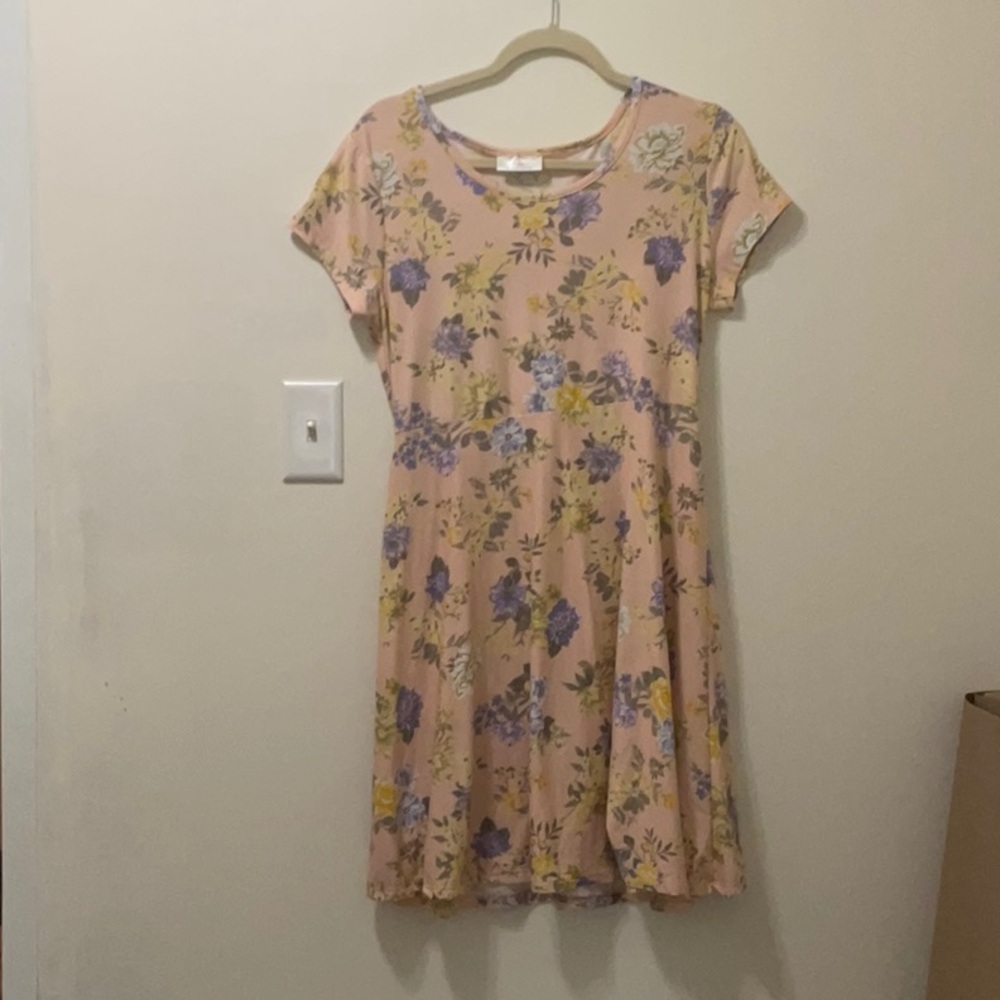Bobbie Brooks Floral Mini Dress - Pink, Purple, Yellow
